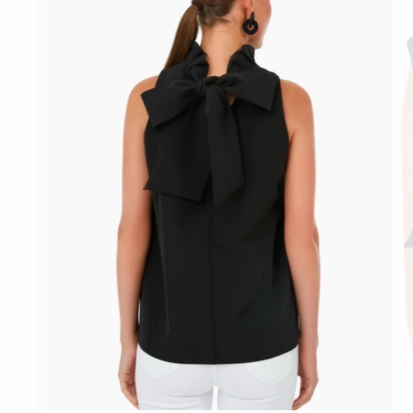 Tuckernuck Pomander Place Black Ruffle Neck Blouse - Picture 2 of 11